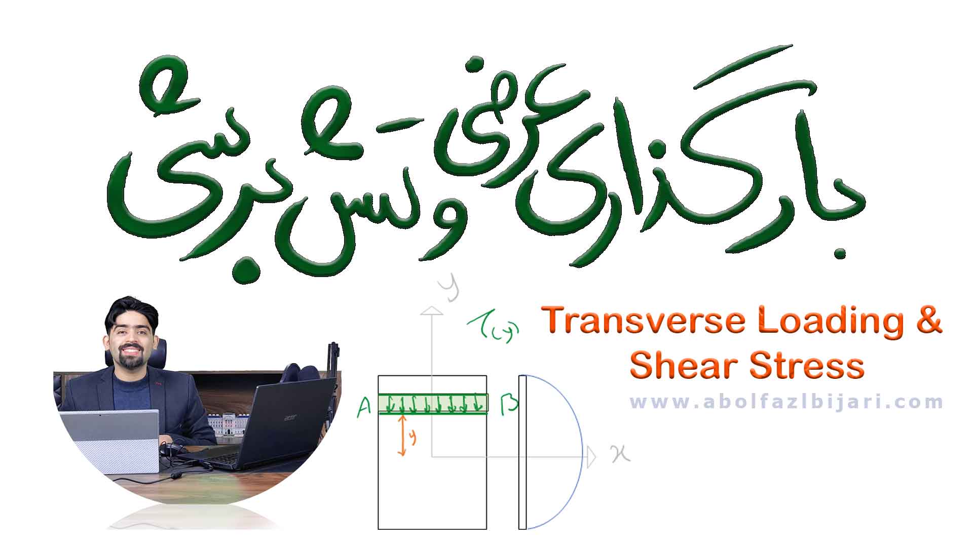 بارگذاری عرضی و تنش برشی در تیرها | کشف رفتار واقعی برش و طراحی مقطع بهینه