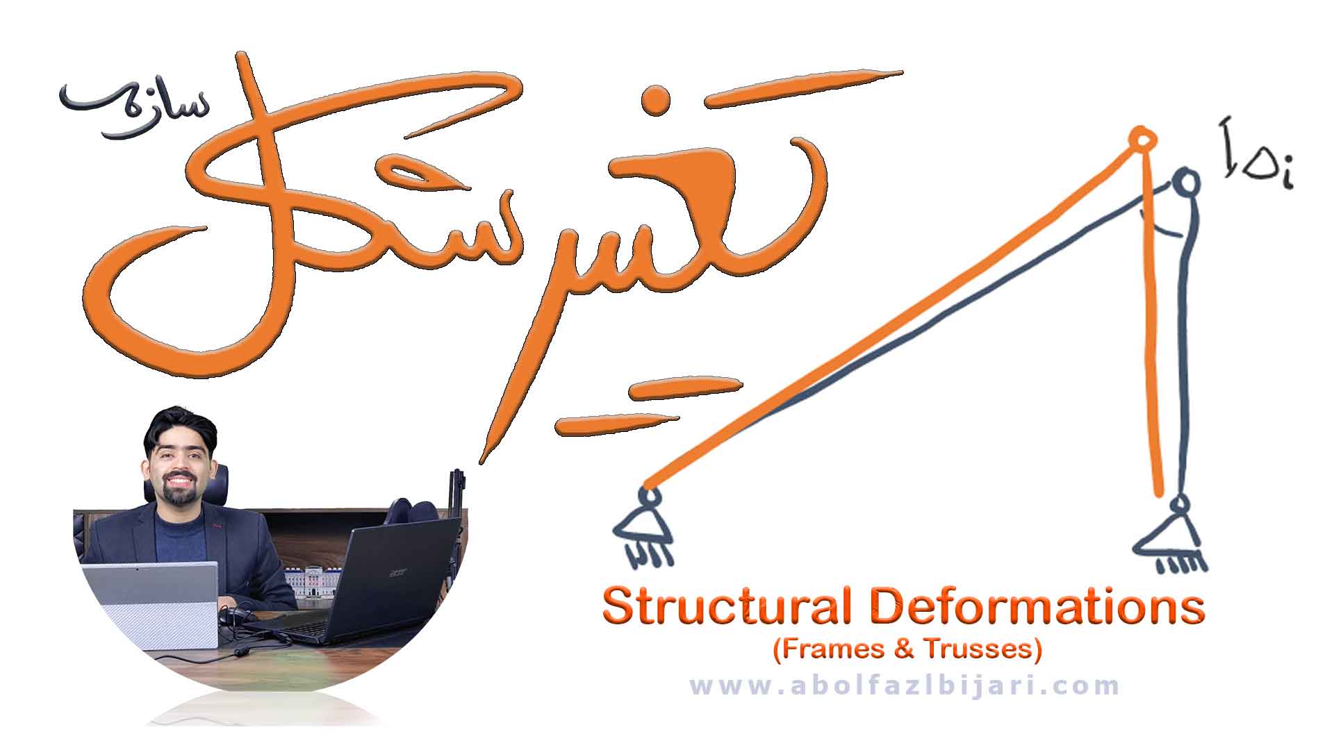 تحلیل تغییر شکل سازه‌ها با روش کار مجازی – از خرپا تا قاب